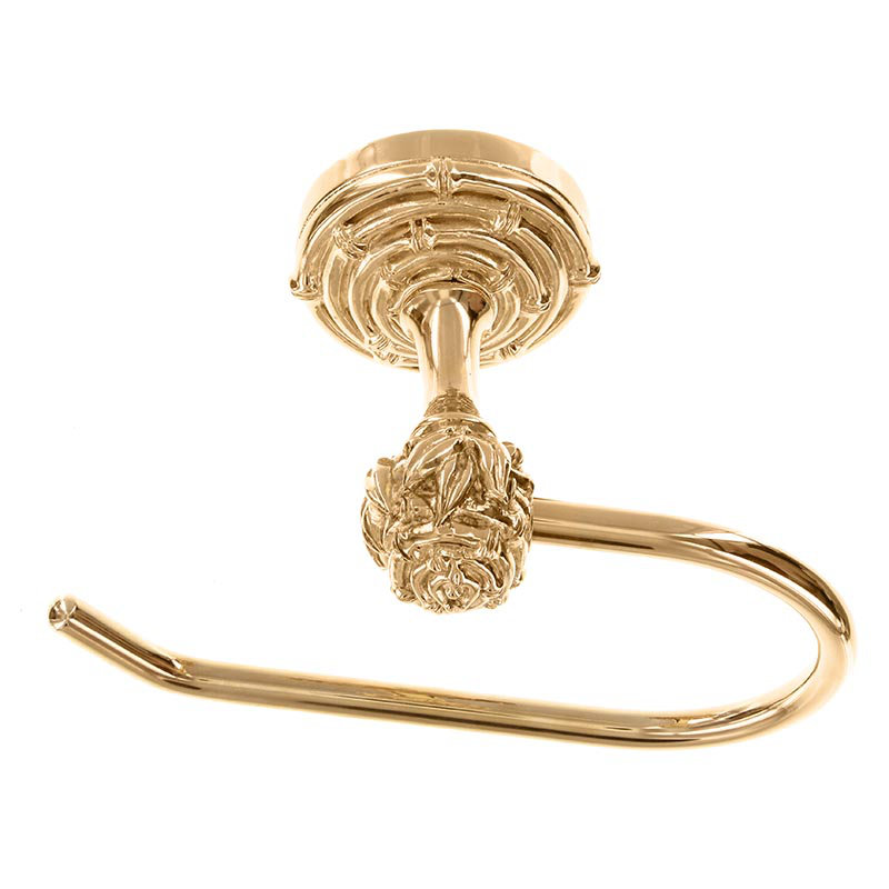 Palmaria Wall Mount Toilet Paper Holder, Polished Gold