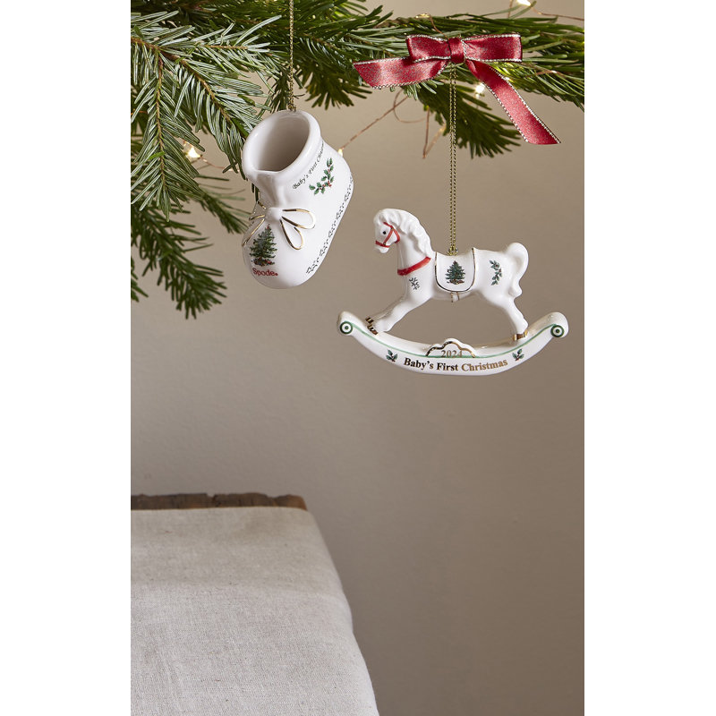 Baby Bootie  Ornament Dated 2024
