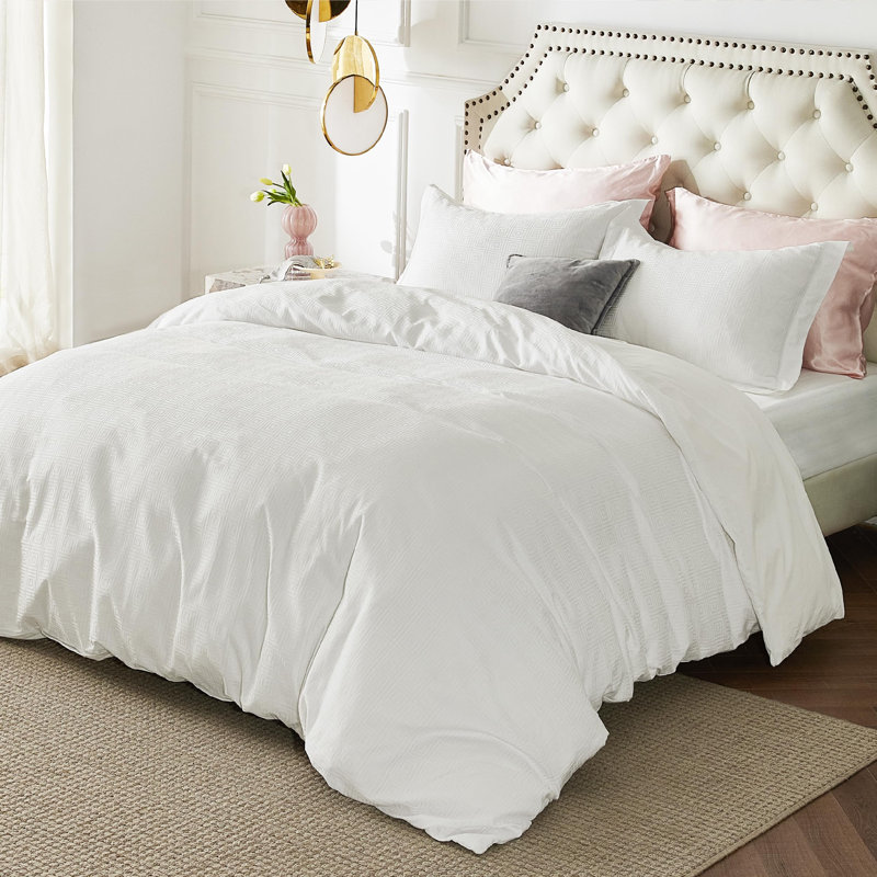 Ensemble de housse de couette Bedure, Housse de couette très grand + 2 taies décorativ
