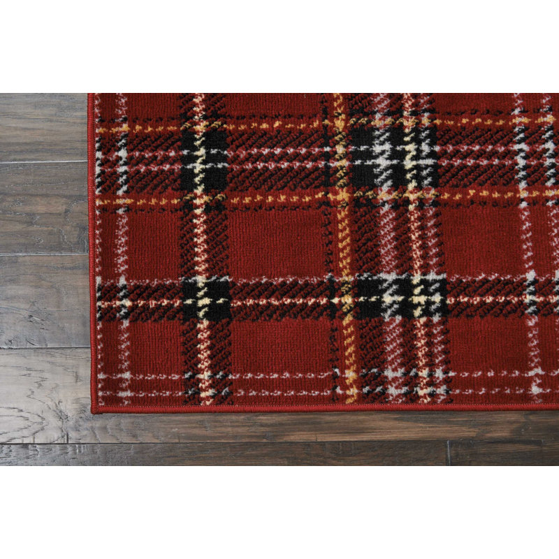 Huntur Plaid Indoor Rug, Rectangle 7'10" x 9'10"