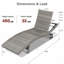 Ensemble de chaises longues 80 "en osier 2 pièces - Chaises d'extérieur inclinables avec roulettes et table d'appoint coulissante-1522095152