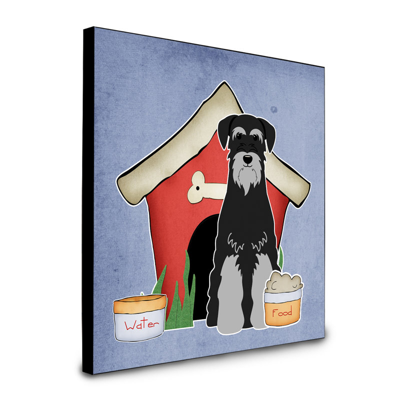 Panneau mural d’art collection dog house Scarvinia, Schnauzer