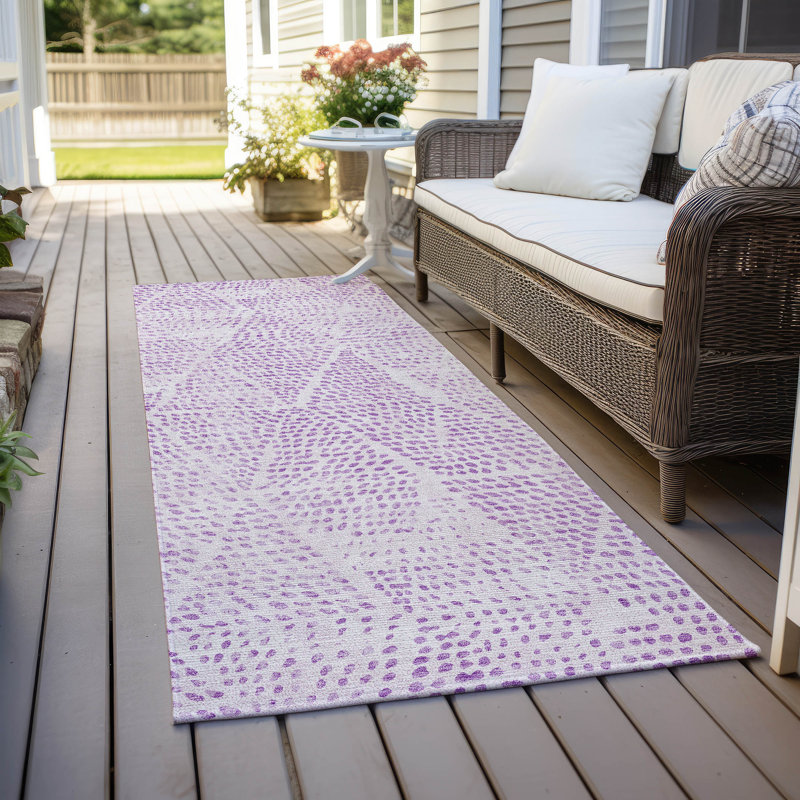 Jurnee Washable Geometric Indoor / Outdoor Rug, Runner 2'3" x 7'6"