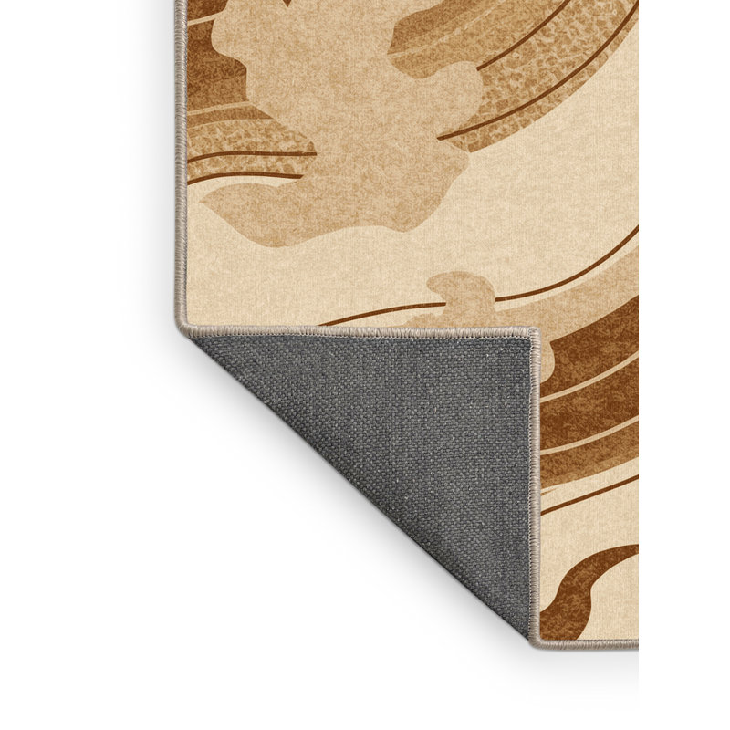 Tapis à motif abstrait moelleux et moelleux de couleur Wkong Sun Wukong, 5 x 7