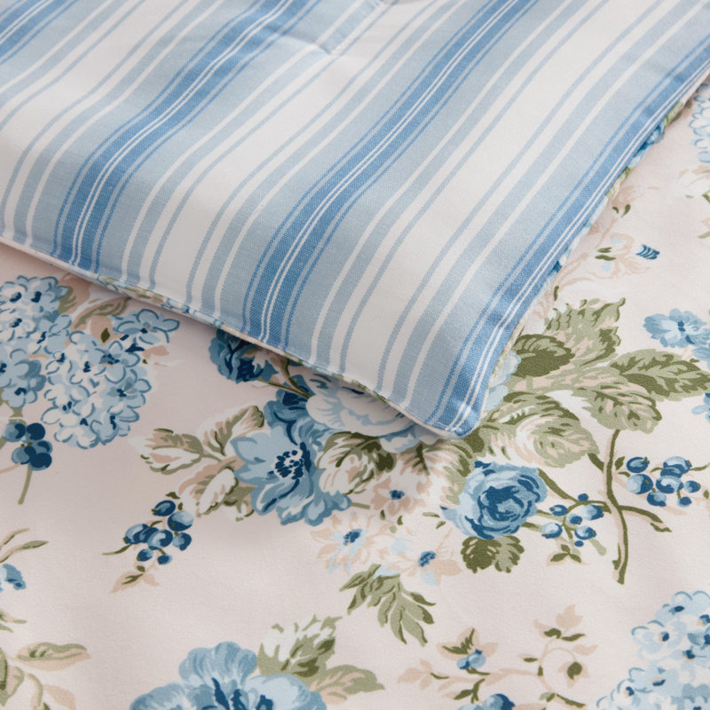 Ensemble d'édredon réversible bleu Laura Ashley Rosemoore, Lit simple