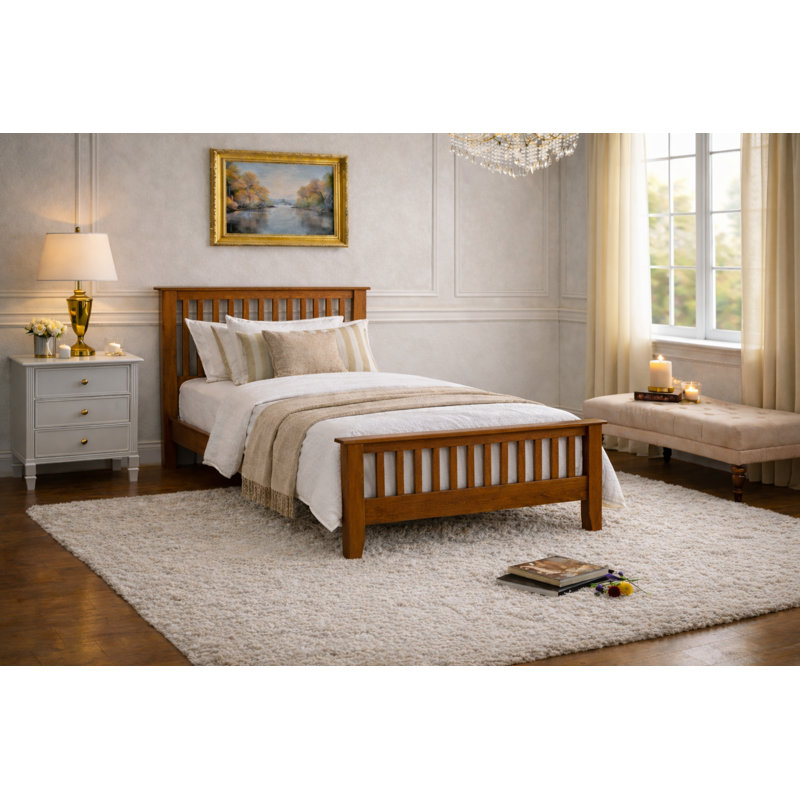 Gallegos Solid Wood Storage Bed, Single (3'), Honey Oak