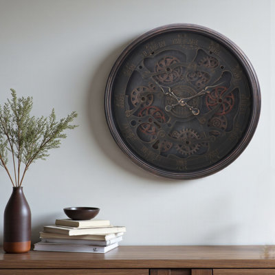 Horloge murale noire Fera