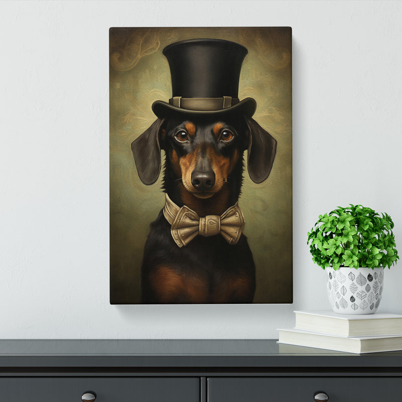 Dachshund Realism Art - Wrapped Canvas, 60cm H x 40cm W x 3cm D