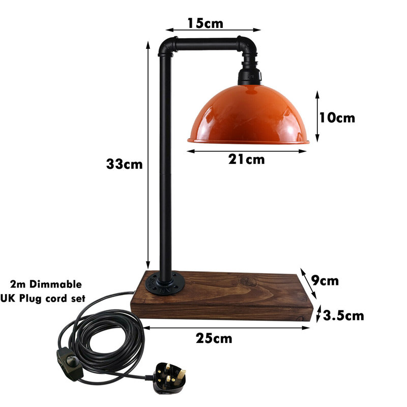 Saige Wood Desk Lamp, Yes