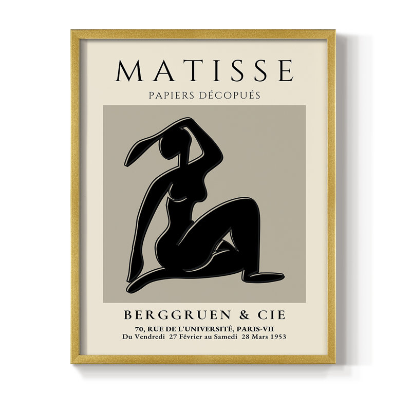 Matisse CLVI, reproduction encadrée - bois massif, H 28 po x l 22 po