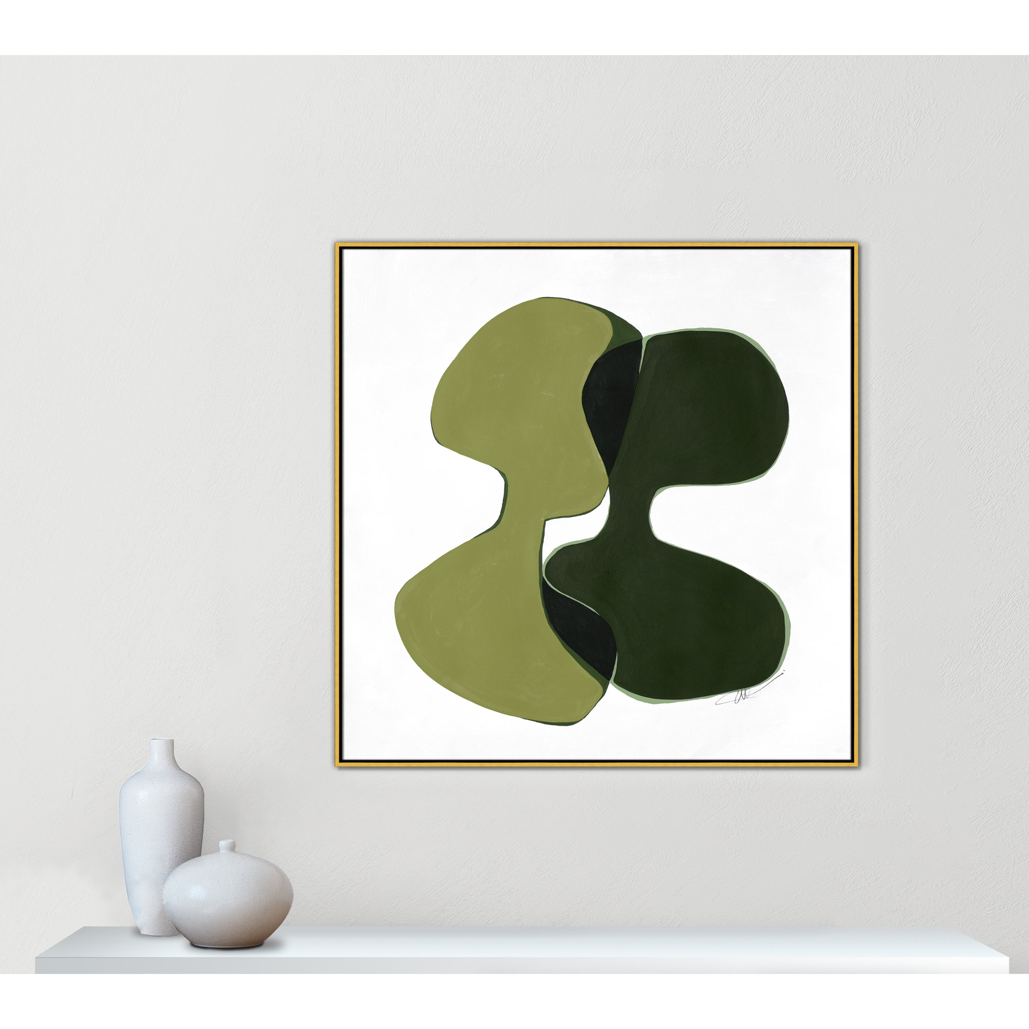 Unity I Print by , 46.5" H x 46.5" W, Gold