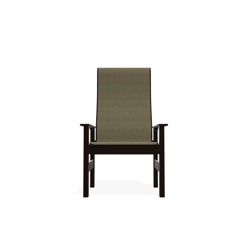 Leeward Sling Marine Grade Polymer Supreme Arm Chair, Elevation Stone, Kona