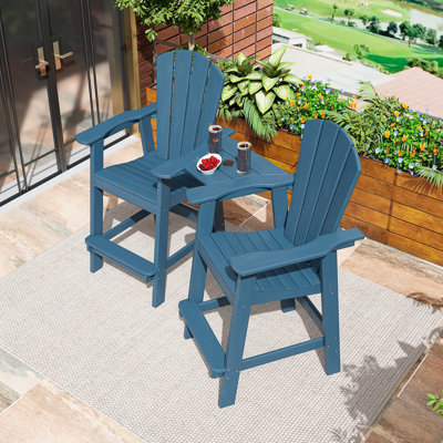 HDPESRS Outdoor 27.4 " H Patio Stool