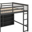 Lit mezzanine Jimmya avec 8 tablettes de rangement ouvertes et échelle intégrée-1712996407-1712996404