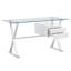 Bureau à plateau en verre de 56 po par Modway