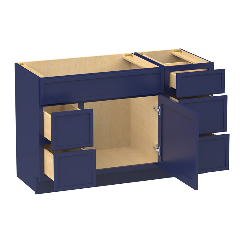 Base de meuble-lavabo simple 51 po seulement, Bleu