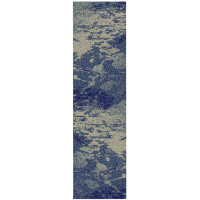 Tapis bleu marine Noorjhan