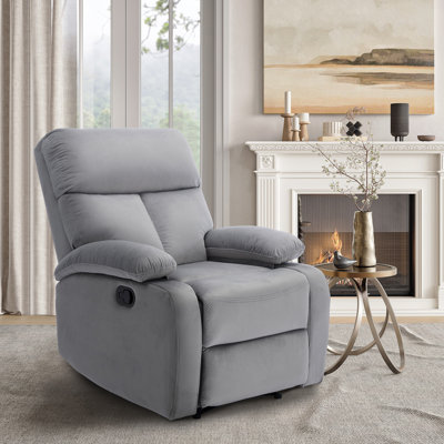 Petit fauteuil inclinable manuel pour adultes, velours