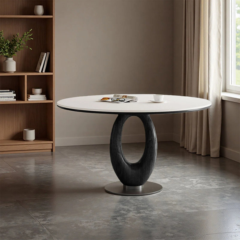 Table de salle à manger simple, luxueuse et haut de gamme, 29.52”H x 51.18”L x 51.18”W
