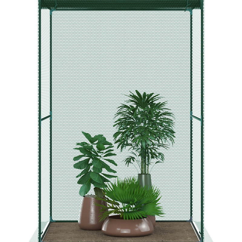 Porte de fermeture à glissière pour tente de jardin 4 pi X, acier, filet pour la protection des plantes de jardin