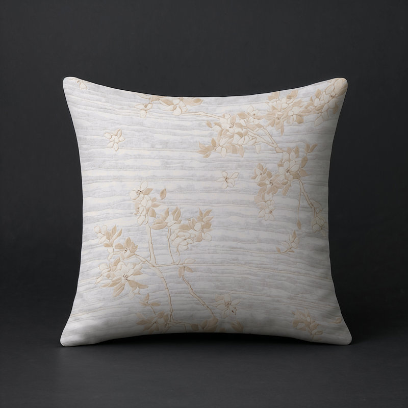 Coussin décoratif intérieur et extérieur Modern, Gris abstrait 196, Carré 18 po