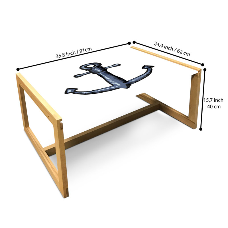 Jamaira Sled Coffee Table, 90cm H x 62cm W x 40cm D