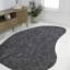 Tapis d'intérieur / extérieur gris foncé foncé à motif floral organique de style ollin-563500060