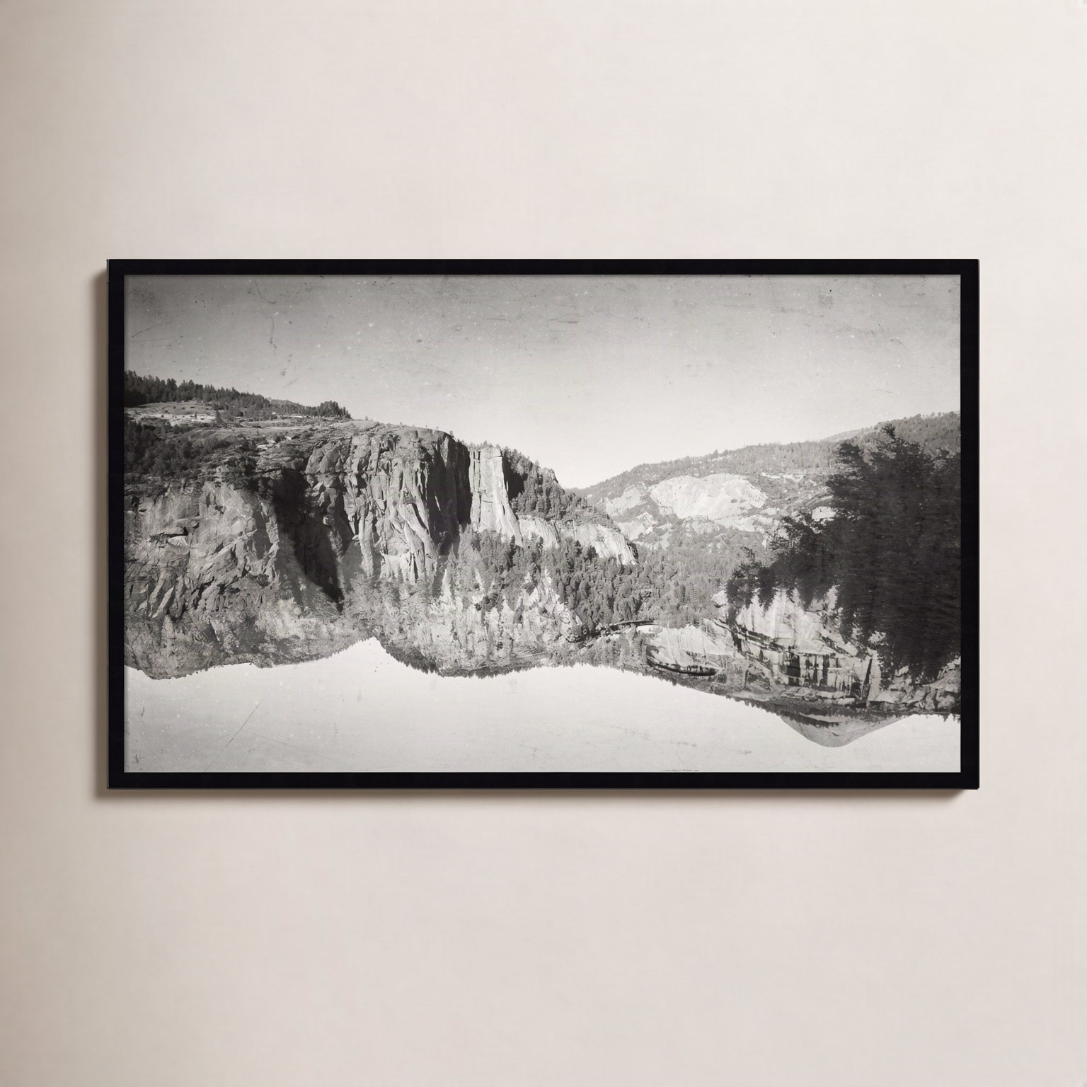 Negative Reality Inversion Photo Print, Black, 28" H x 41" W