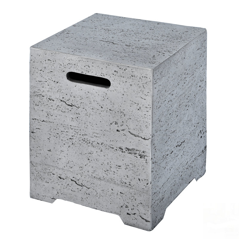 Outdoor MGO Propane Tank Cover Table, Lightweight 20 Lbs Holder With Handles And Groove Hole, No Assembly Needed, Propane Not Included, Propane Not Included