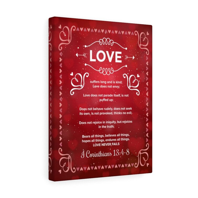 Scripture Walls Love Never Fails 1 Corinthians 13:4-8 Christian Wall A -  Express Your Love Gifts