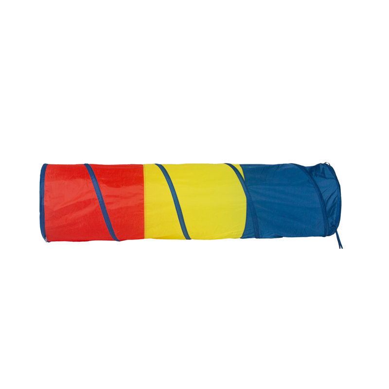 Primary Colors Spring Steel Toddler Play Tunnel