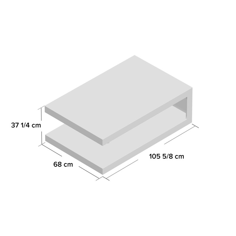 Blayze Solid Coffee Table, Riviera Oak/White High Gloss