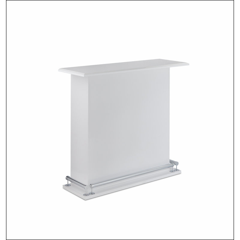 Kite White High Gloss Finish Bar Table