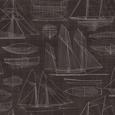 Nautical 10m x 53cm Matte Wallpaper Roll