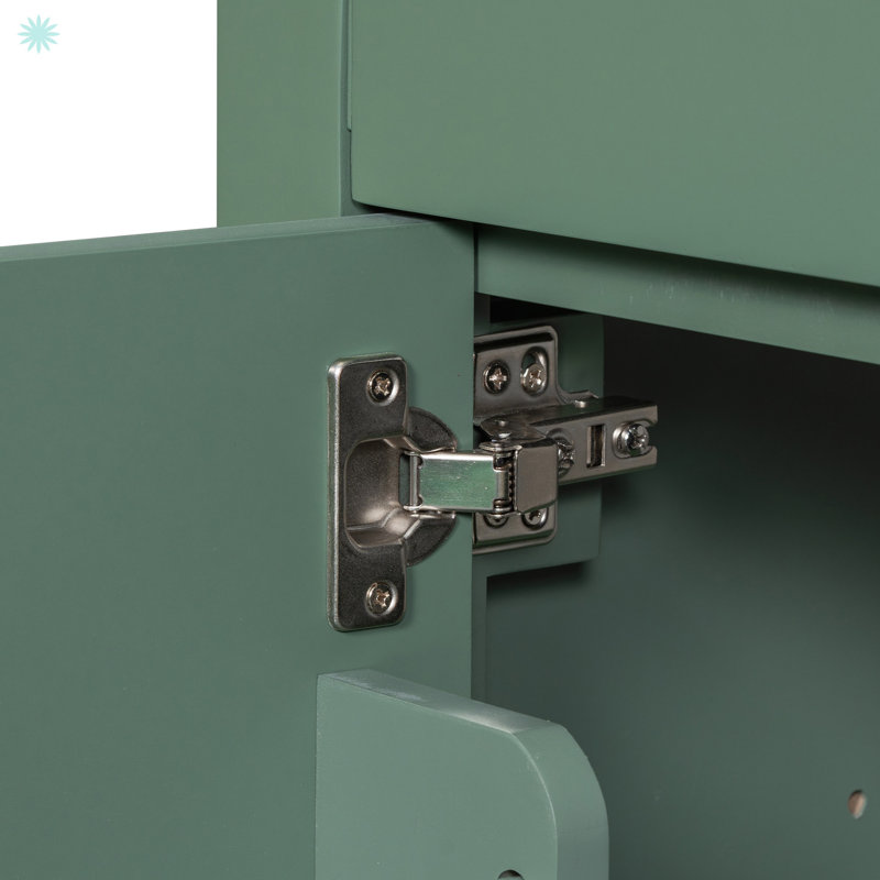 Meuble-lavabo 30 po avec lavabo en céramique, Vert