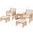 Amiaya Wicker 4 - Person Patio Conversation Set with Cushions