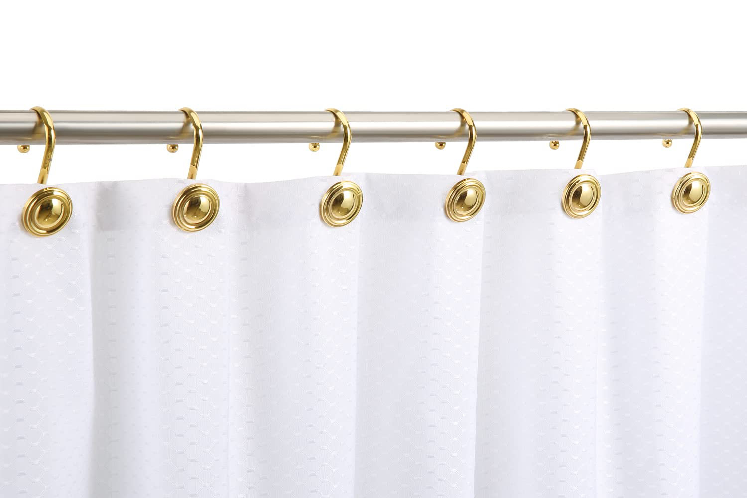 Pvczool 12 Crochets Rideau Douche En Métal Doré - Anneaux Décoratifs En Forme De S