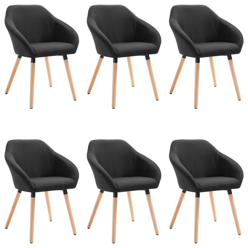 19.7'' H Fabric Upholstered Armchair, Black