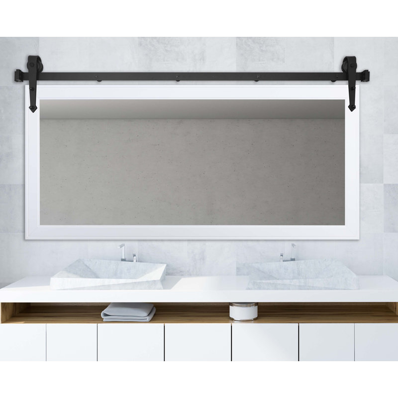 Neace Rectangle Mirror, White, 30.5" x 57.5"