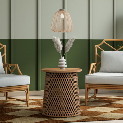 Apputhurai Solid Wood Top End Table