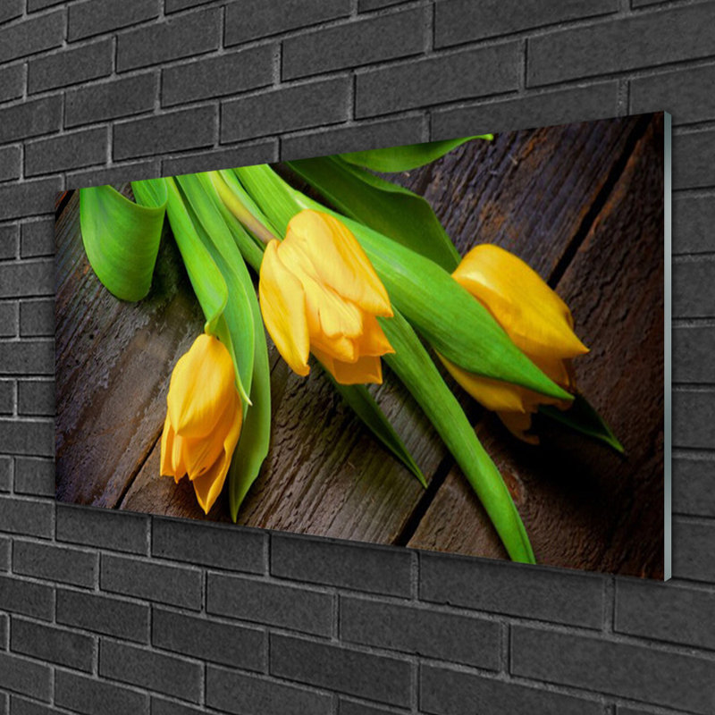 Floral Tulips - Unframed Photograph on Glass