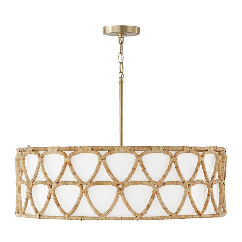 4 - Light Brass Drum Pendant