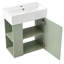 Meuble-lavabo élégant avec lavabo en céramique et motif de porte distinctif-1869389611