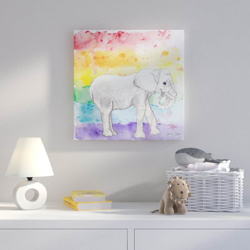 « arc d’éléphant », art sur toile, H 14 po x l 14 po