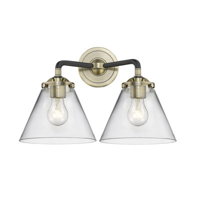 Éclairage pour meuble-lavabo 2 lumières cône Aislinn