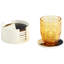 Modametric Round Coaster Set With Holder