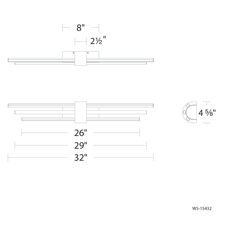 Melody 3 - Light LED Vanity Light, Black