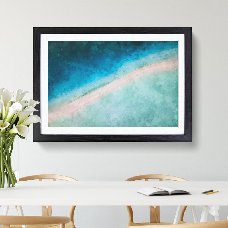 Kaafu Atoll Beach in the Maldives - Framed Print, Black Framed, 33cm H x 45cm W x 2cm D