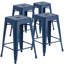 Kai Industrial Style Bar Stool - Set of 4 - Modern Metal Counter or Bar Height-270456276-270456273