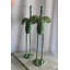 Paire de grues en aluminium ouvertes avec finition patine verte Algird 10 po x 8 po x H 22 po Algird